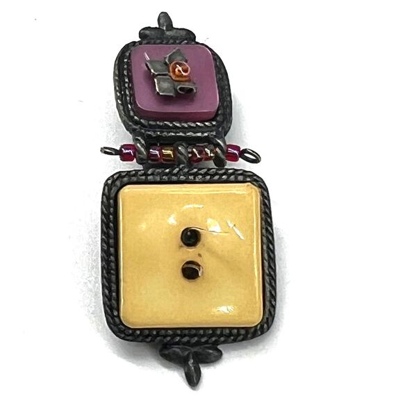 Authentic Vintage Bakelite collectible Mahjong tile earring clip on 1930's - Picture 2 of 5